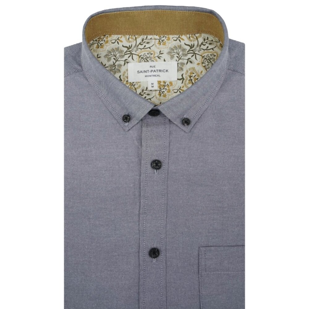 Rue Saint-Patrick Montreal Mens Obregon Easy-Care Oxford Cotton Button Up - US L